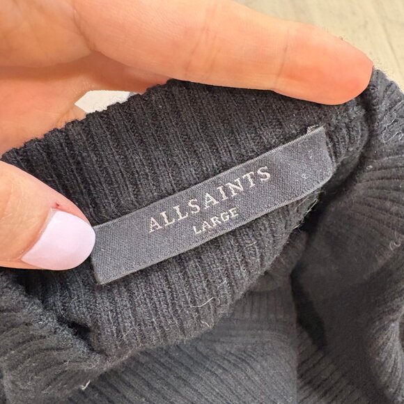 All Saints Black Knit Sweater Dress - Picture 4 of 4